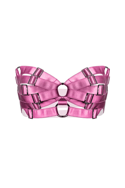 Boudoir Bra Harness - Candy Pink