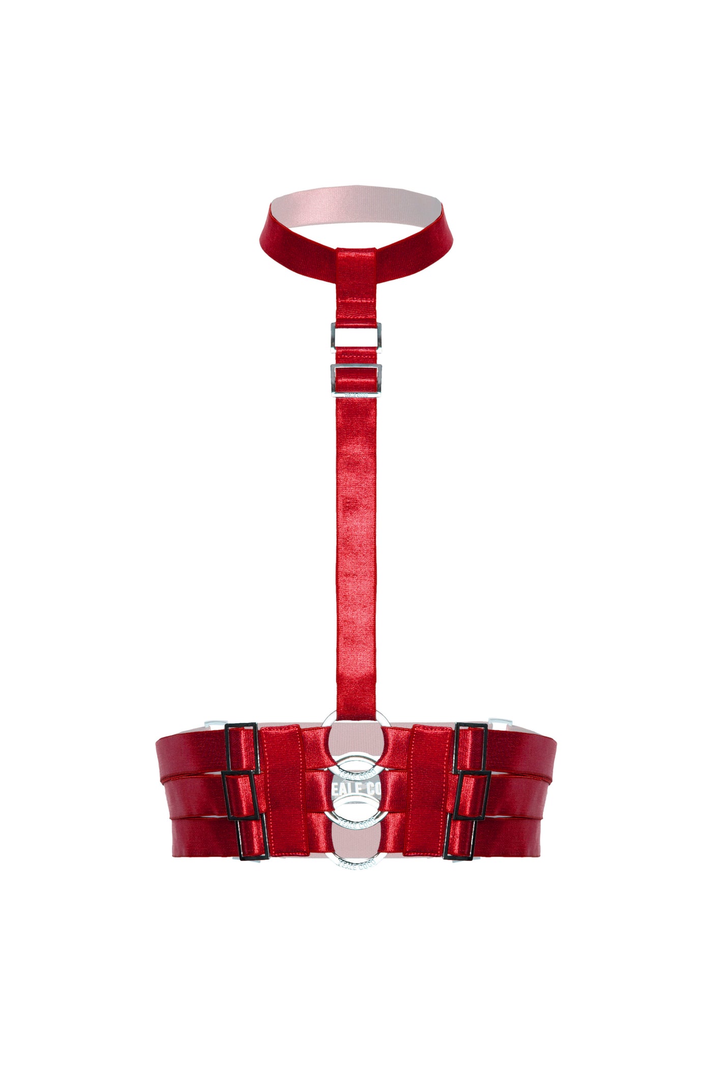 Siren Caged Bust Harness (Bloodbath Red)