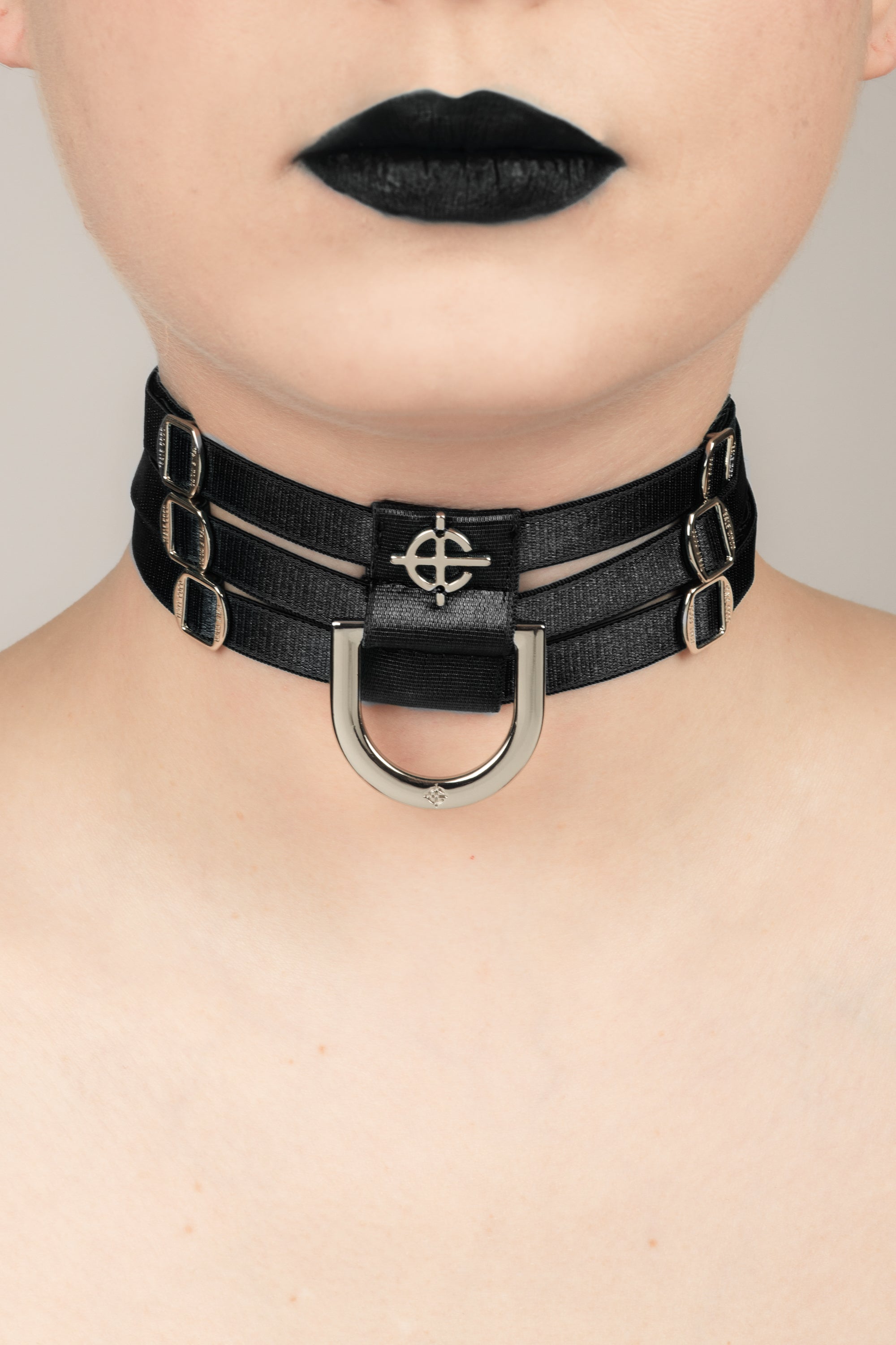 D Ring Choker (Black) Tealecoco