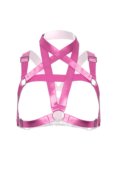 Pentagram Bust Harness - Candy Pink