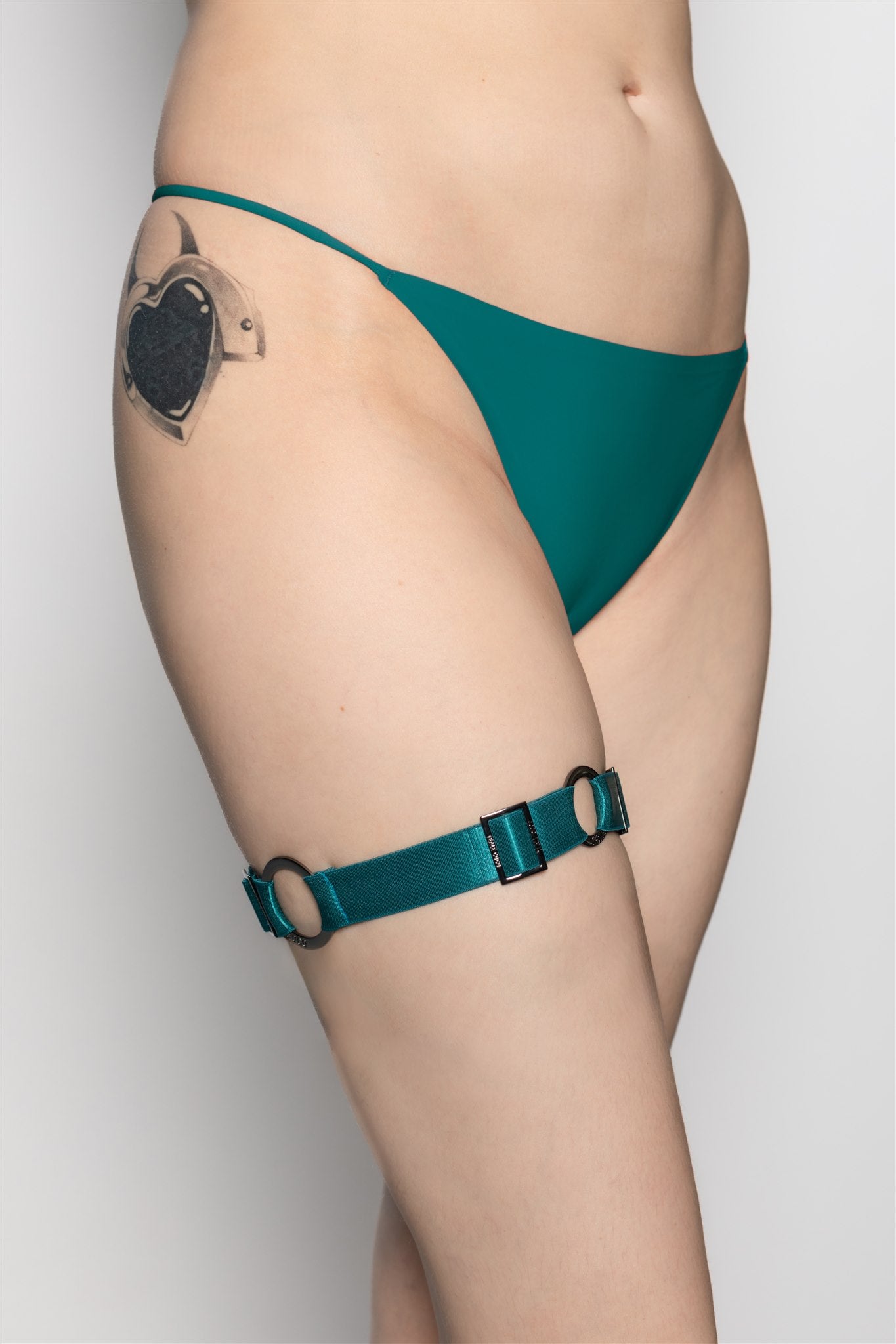 Olala Thigh Garter - Marine Teal