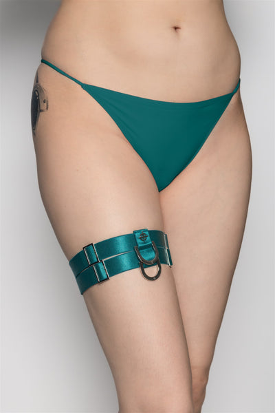 Damsel Thigh Garter - Marine Teal