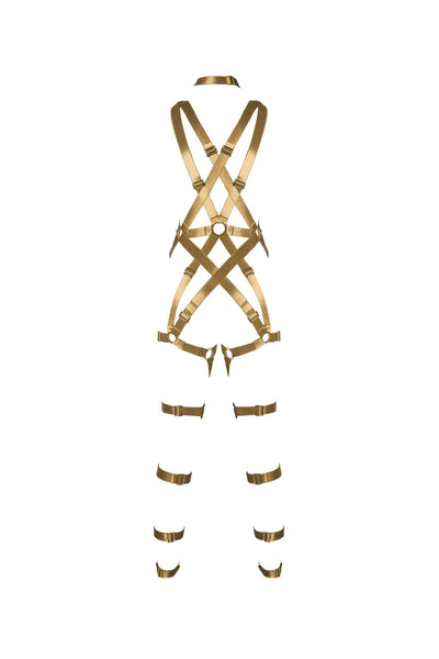 Inferno Full Body Harness - Antique Gold