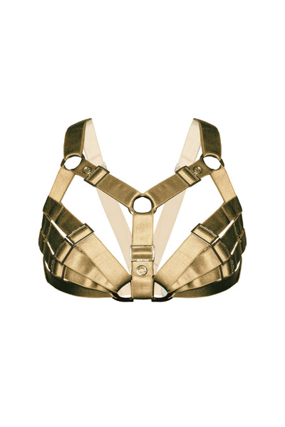 Wishbone Bra Harness - Antique Gold