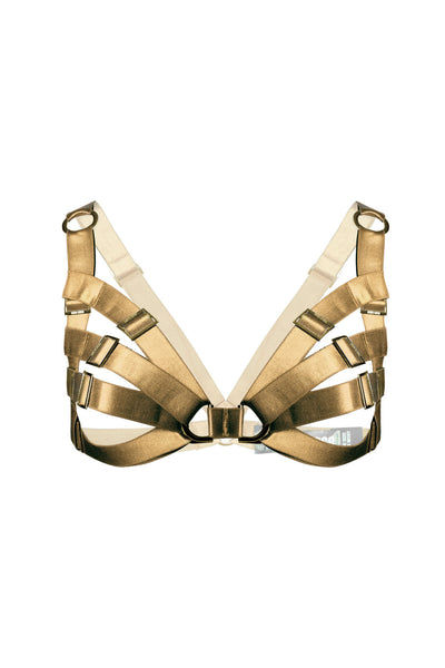 Wishbone Bra Harness - Antique Gold