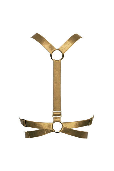 X Crop Harness - Antique Gold