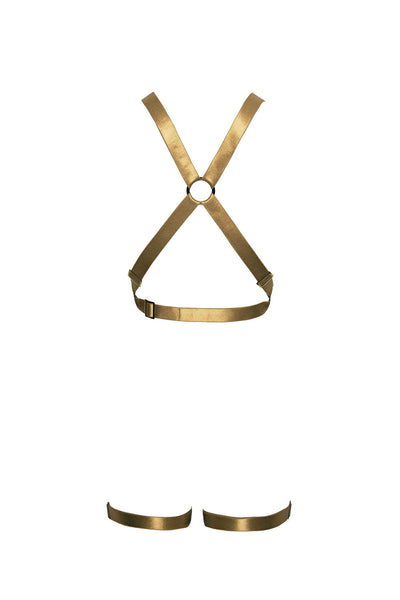 XXX Full Body Harness - Antique Gold