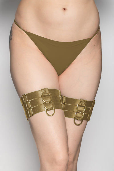 Dame Thigh Garter - Antique Gold