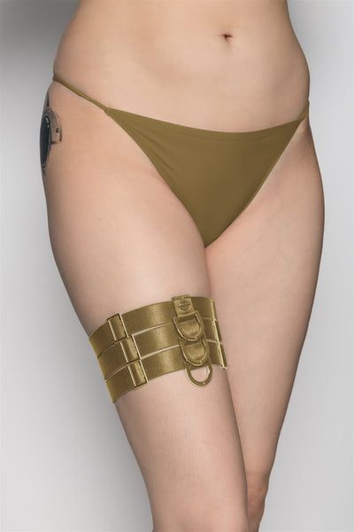 Dame Thigh Garter - Antique Gold