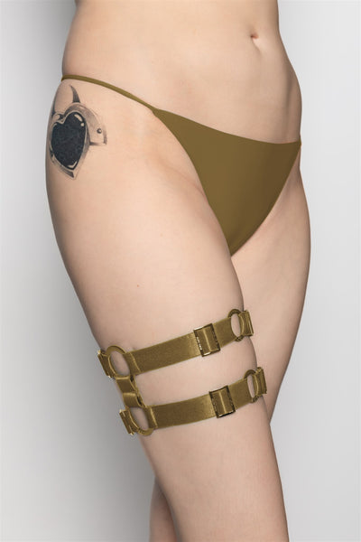 UFO Thigh Garter - Antique Gold