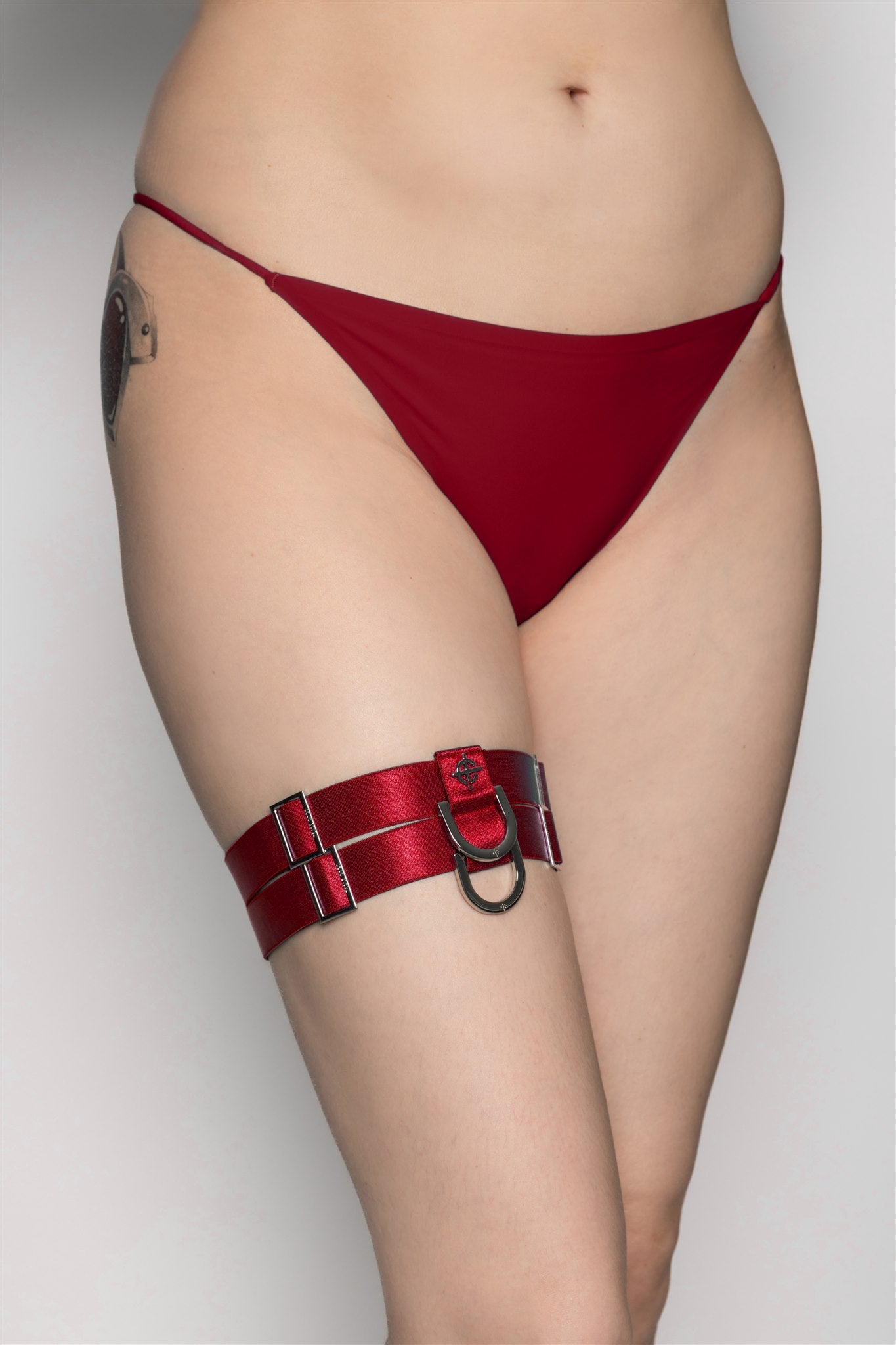 Damsel Thigh Garter - Bloodbath Red