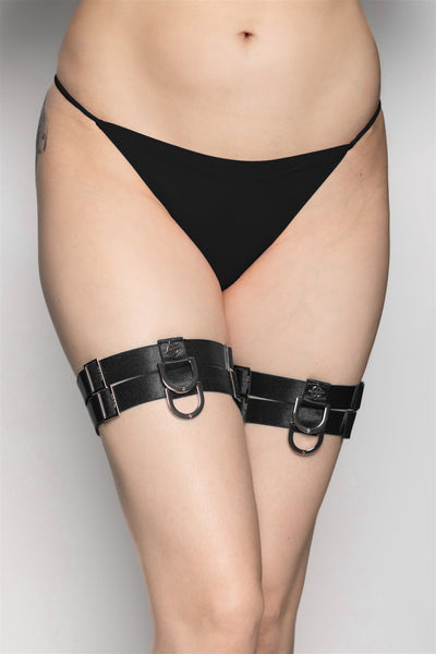 Damsel Thigh Garter - Classic Black