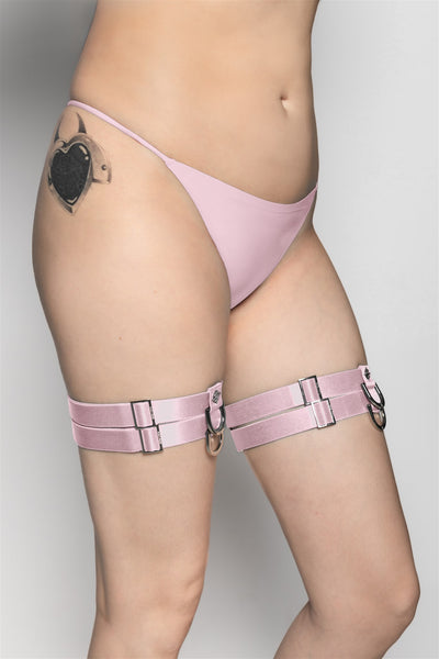 Damsel Thigh Garter - Dusted Pink