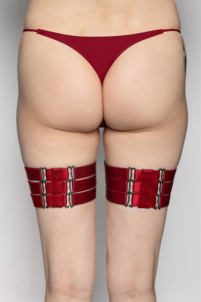 Dame Thigh Garter - Bloodbath Red