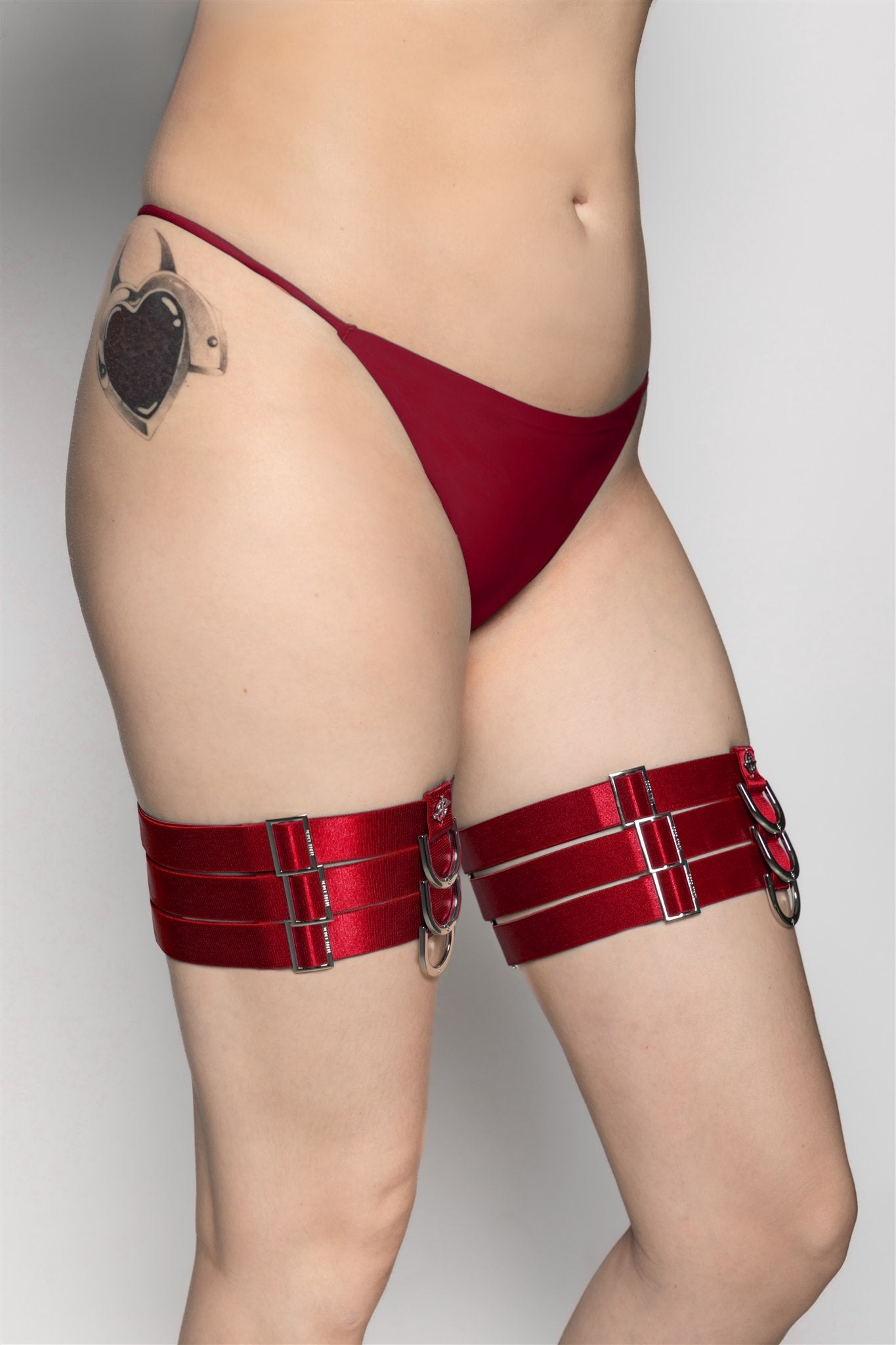 Dame Thigh Garter - Bloodbath Red