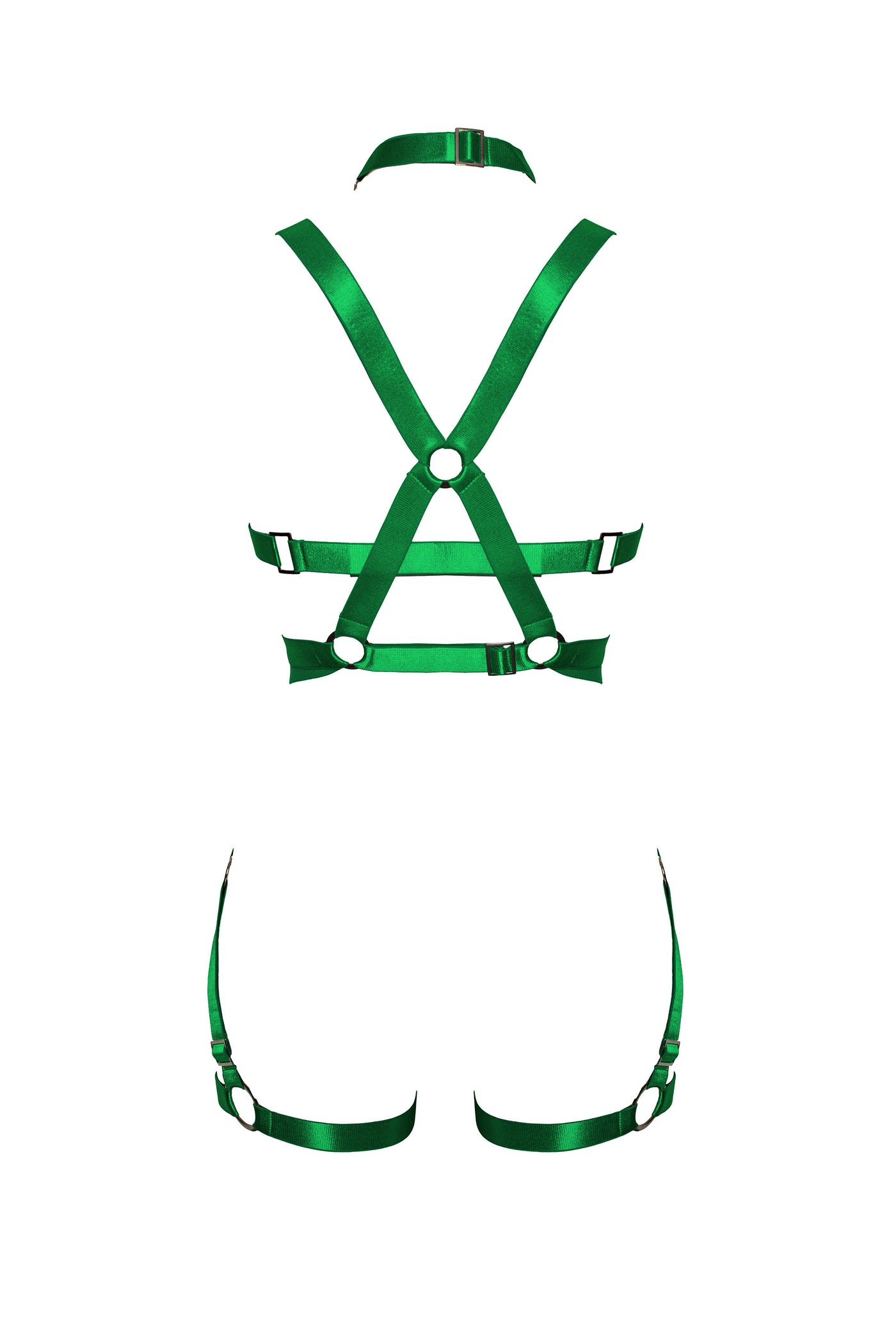 Double Pentagram Full Body Harness (Green)