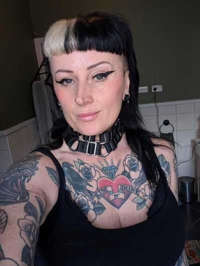 Viper Choker - With Crystal Options (Black)