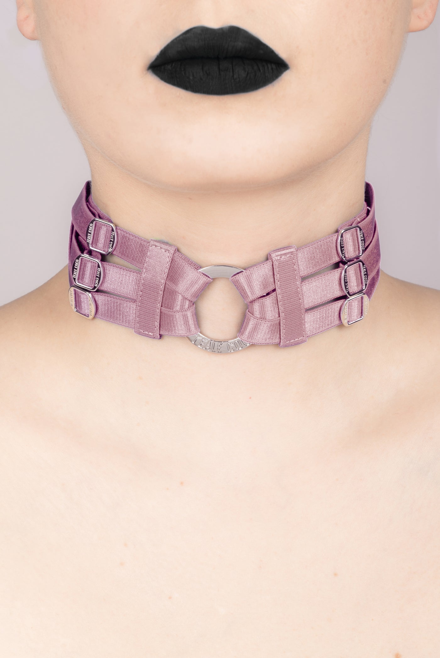 OH O ring choker - Dusted Pink
