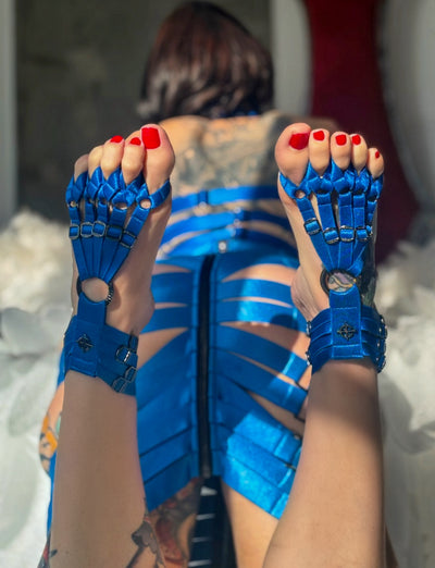 Skeleton Hand & Foot Harness - Blue
