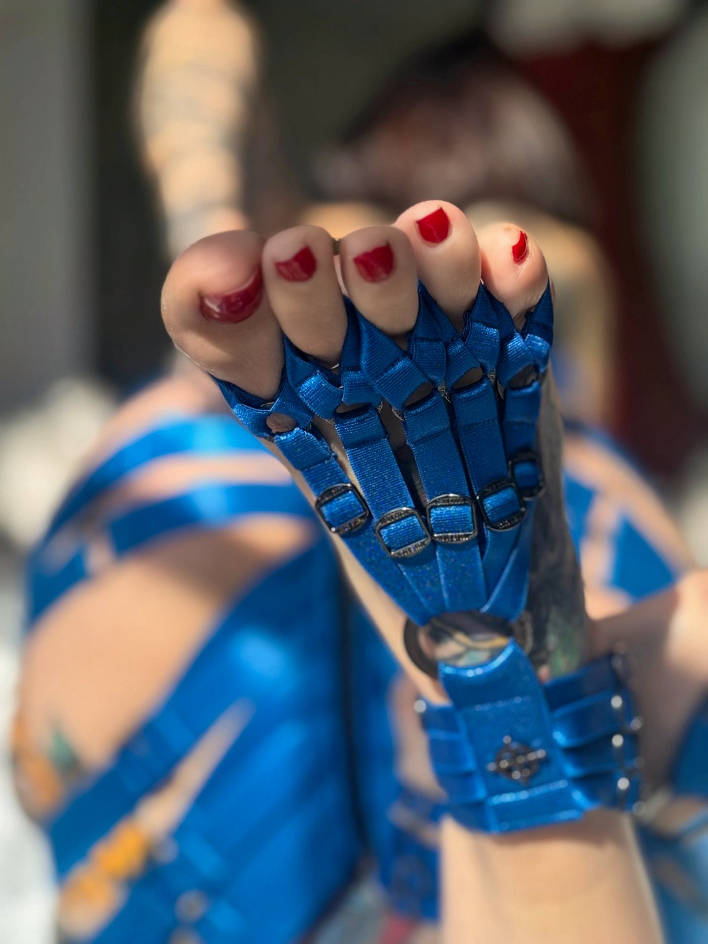 Skeleton Hand & Foot Harness - Blue
