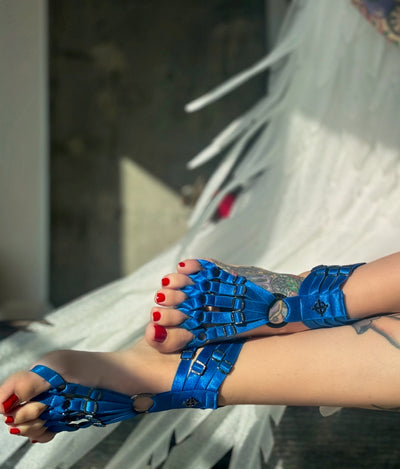 Skeleton Hand & Foot Harness - Blue