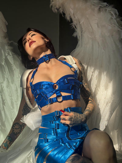 Boudoir Bra Harness - Blue