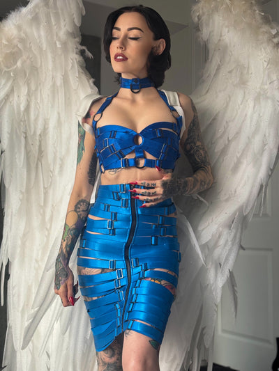 Boudoir Bra Harness - Blue