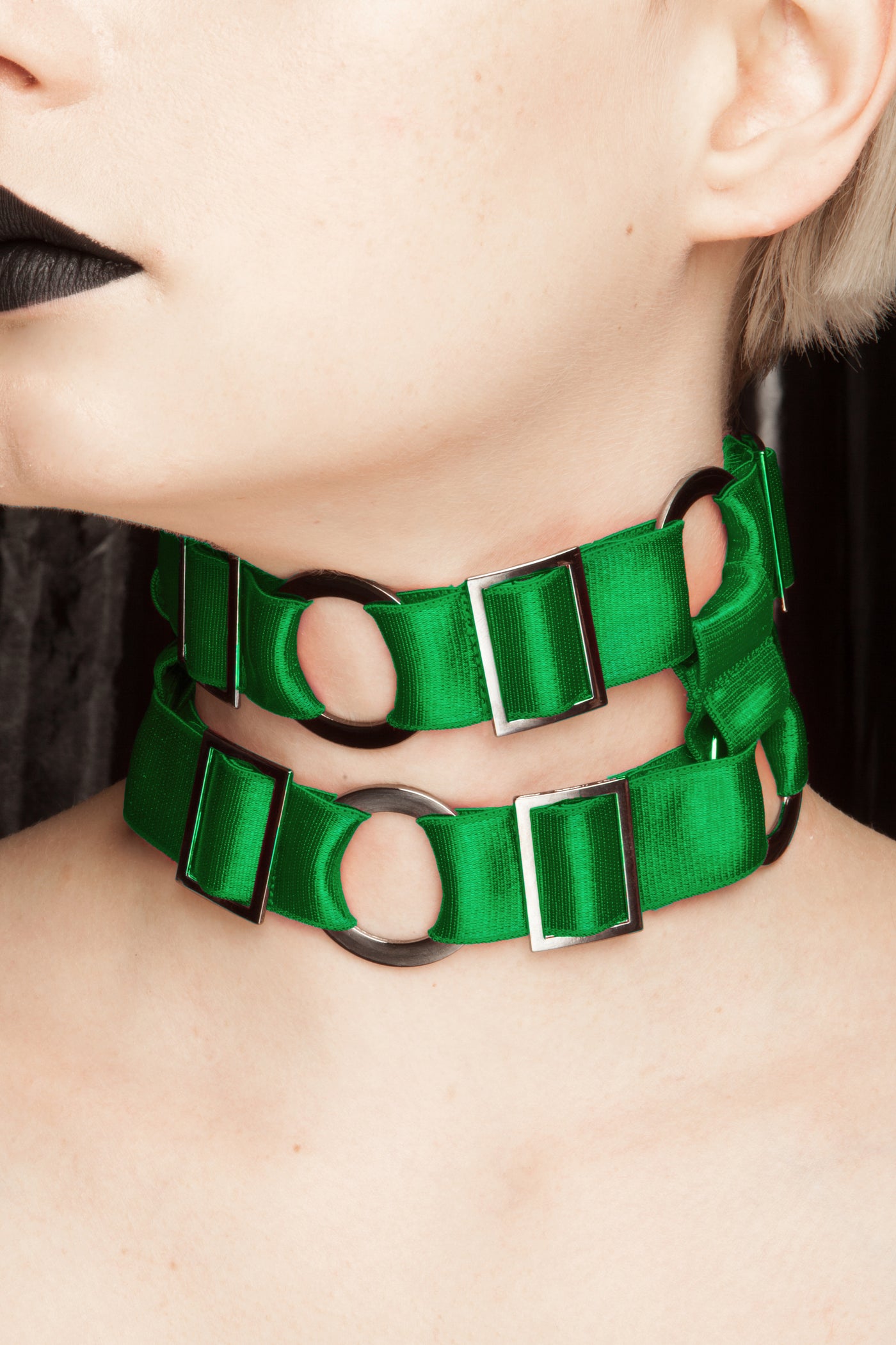 Viper Choker - With Crystal Options (Green)