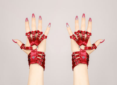 Skeleton Hand Harness - (Red)