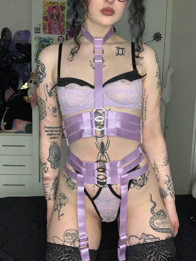 Siren Caged Bust Harness (Lavender)