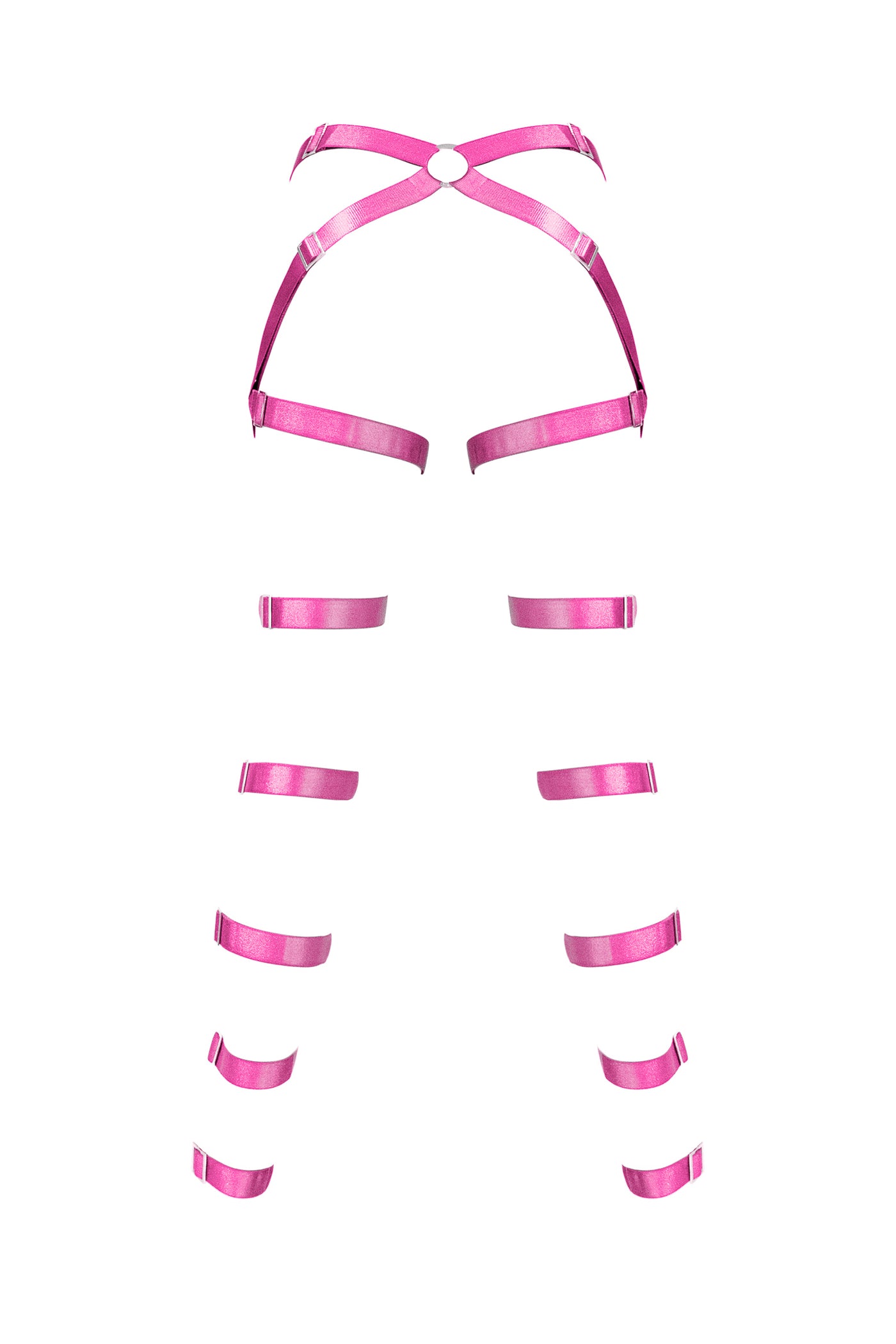 Crucifixion Leg Harness - Candy Pink