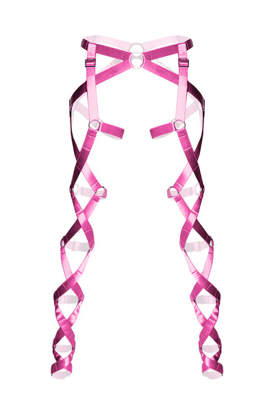 Crucifixion Leg Harness - Candy Pink