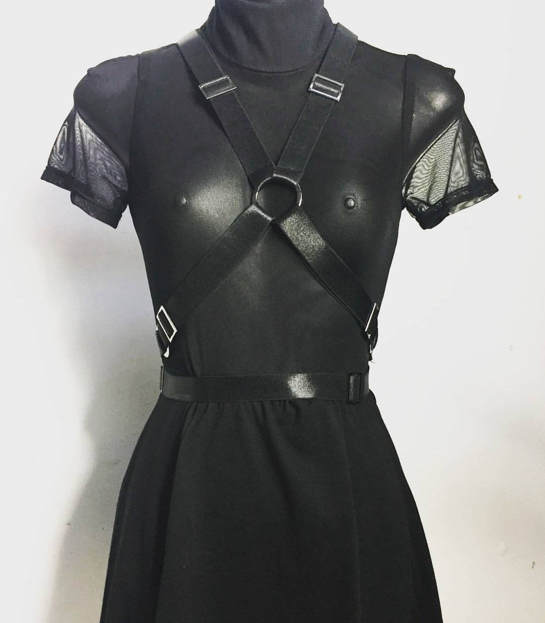 x crop harness styled on manniquin