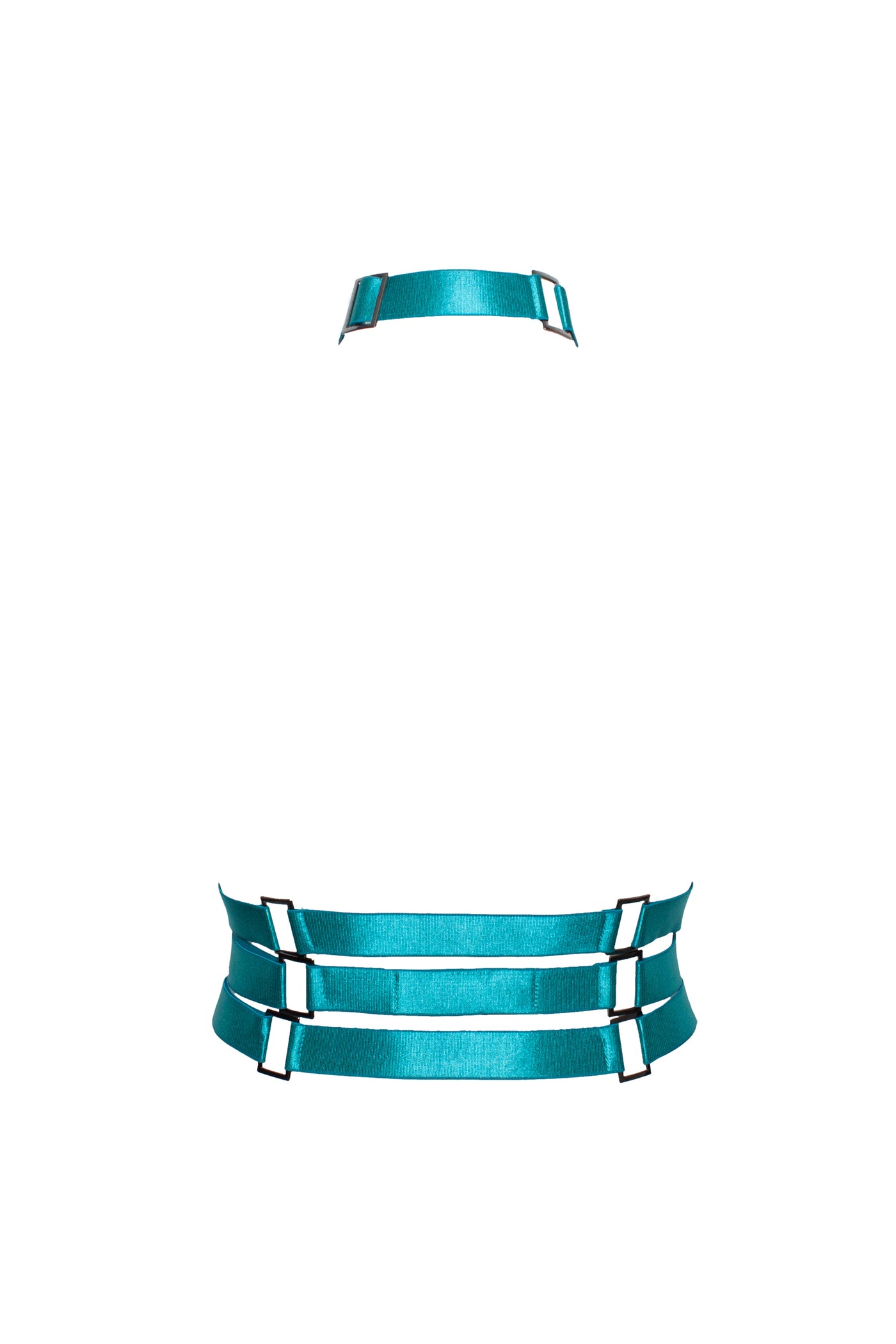 Siren Caged Bust Harness (Teal)