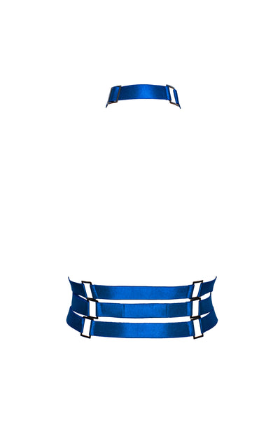 Siren Caged Bust Harness - Blue