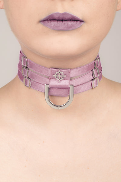 D Ring Choker - Dusted Pink