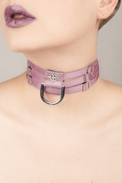 D Ring Choker - Dusted Pink