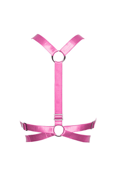 X Crop Harness - Candy Pink